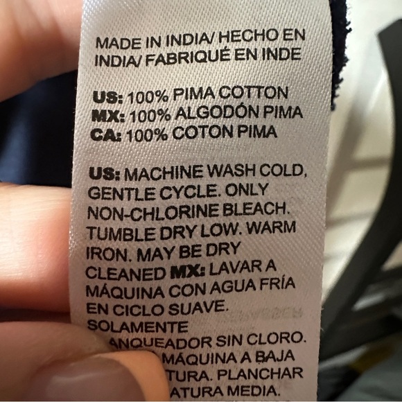 Chico's Navy Sleeveless Pima Cotton Pocket Tunic Women's Top Size 3 (XL) - Picture 5 of 6